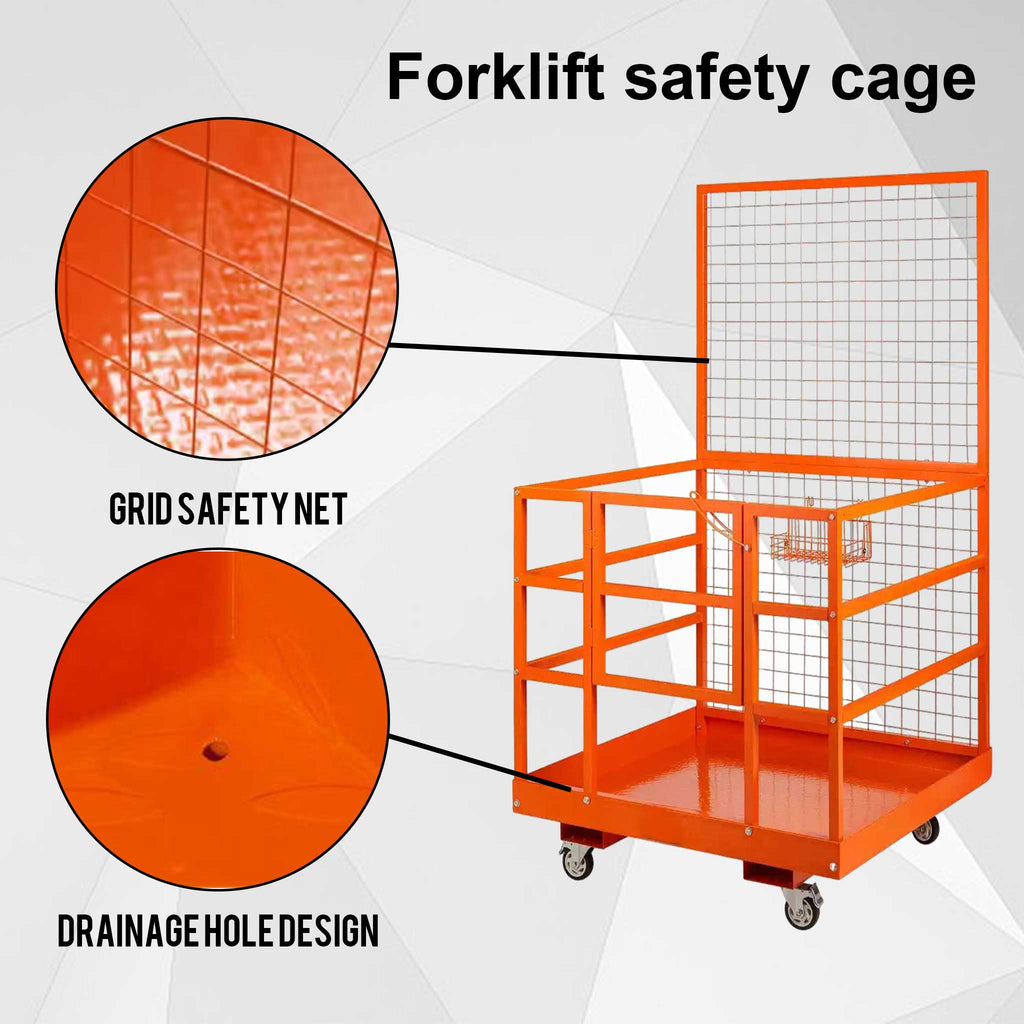 NOVAFORKLIFT OSHA-Compliant Forklift Work Platform Foldable Lifting Basket