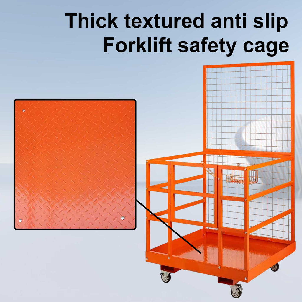 NOVAFORKLIFT OSHA-Compliant Forklift Work Platform Foldable Lifting Basket