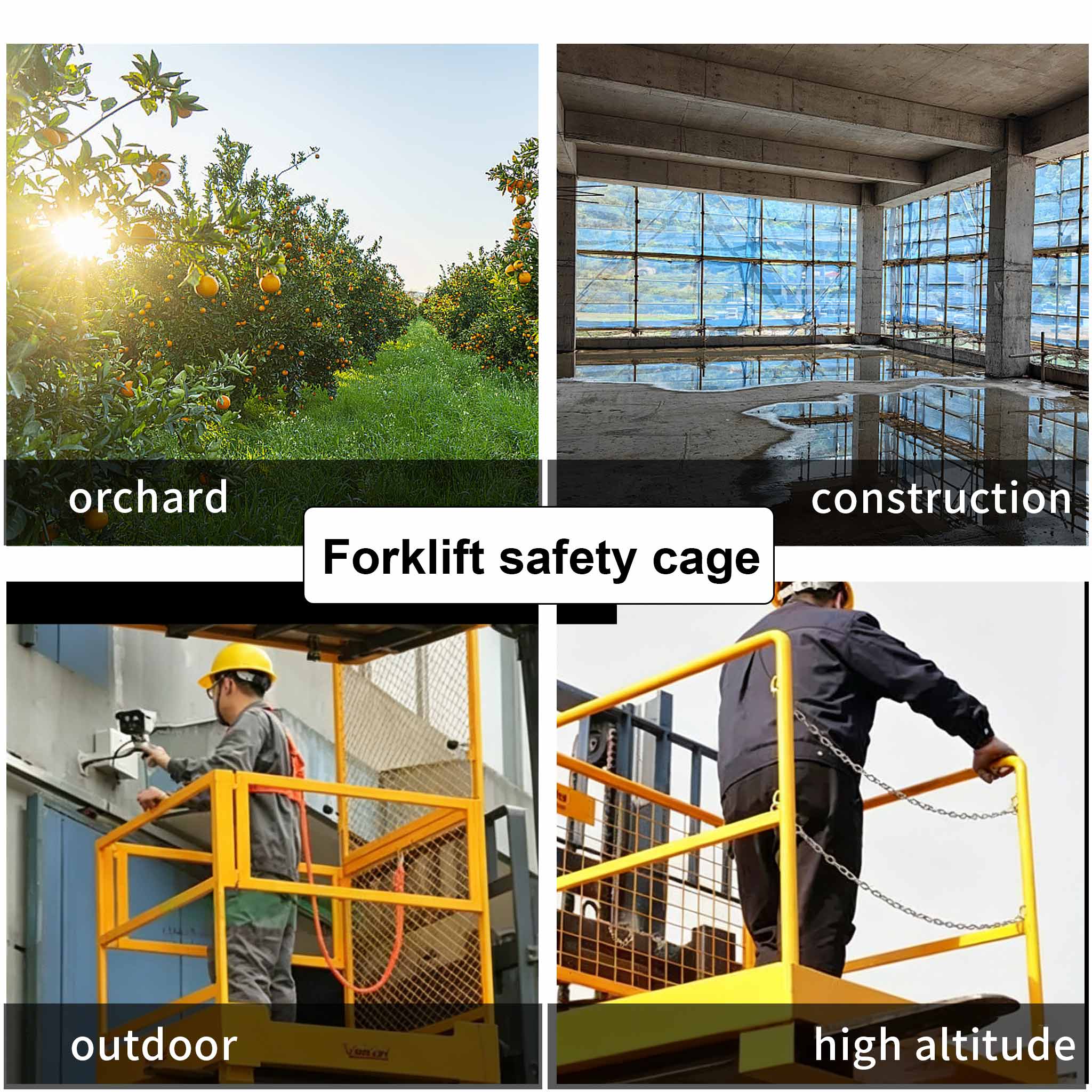 NOVAFORKLIFT OSHA-Compliant Forklift Work Platform Foldable Lifting Basket