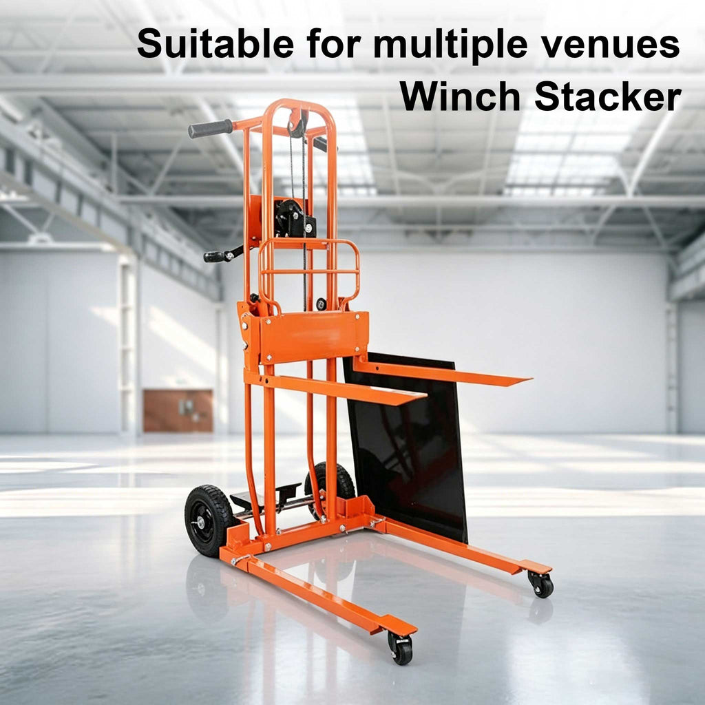 NovaFORKLIFT Winch Stacker | 440 lbs Capacity, Warehouse Lift