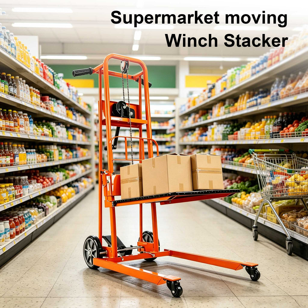 NovaFORKLIFT Winch Stacker | 440 lbs Capacity, Warehouse Lift