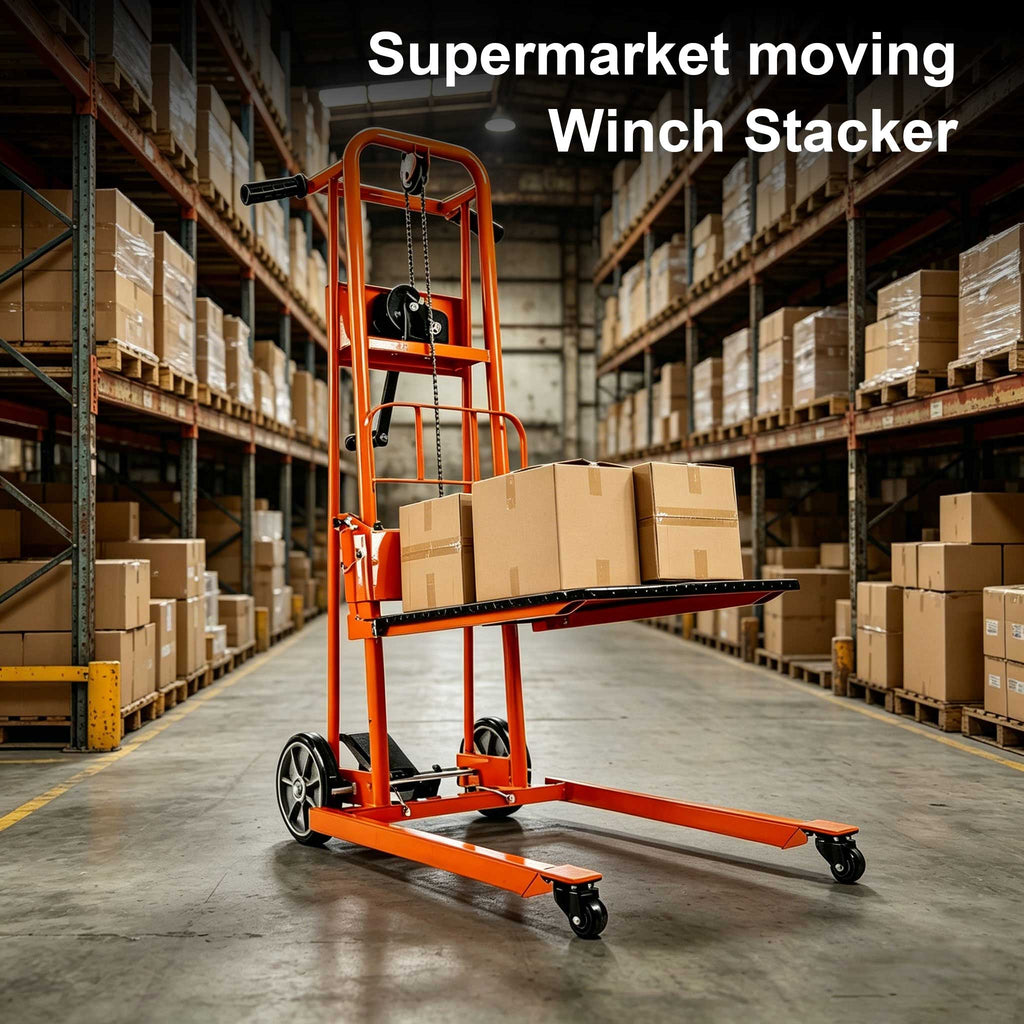NovaFORKLIFT Winch Stacker | 440 lbs Capacity, Warehouse Lift
