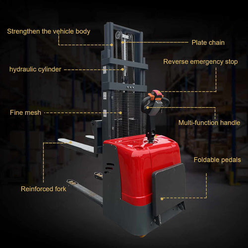 NovaFORKLIFT 2200 pound fully electric station for driving, stacking high vehicles, narrow channels, suitable for electric stacker cranes, suitable for logistics warehouses, etc