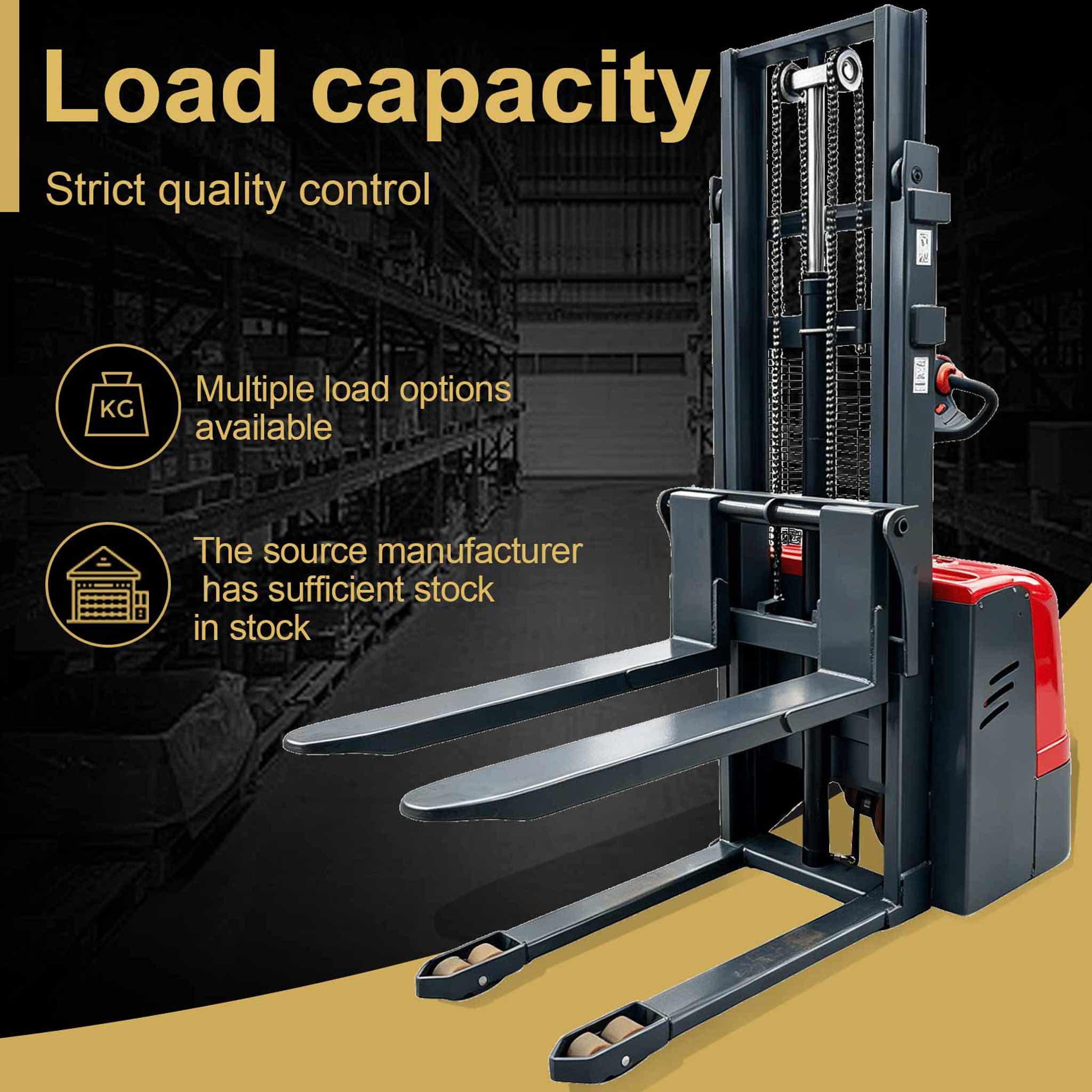 NovaFORKLIFT 5500lb electric stacker  Station driving electric stacker truck is suitable for warehouse logistics material handling