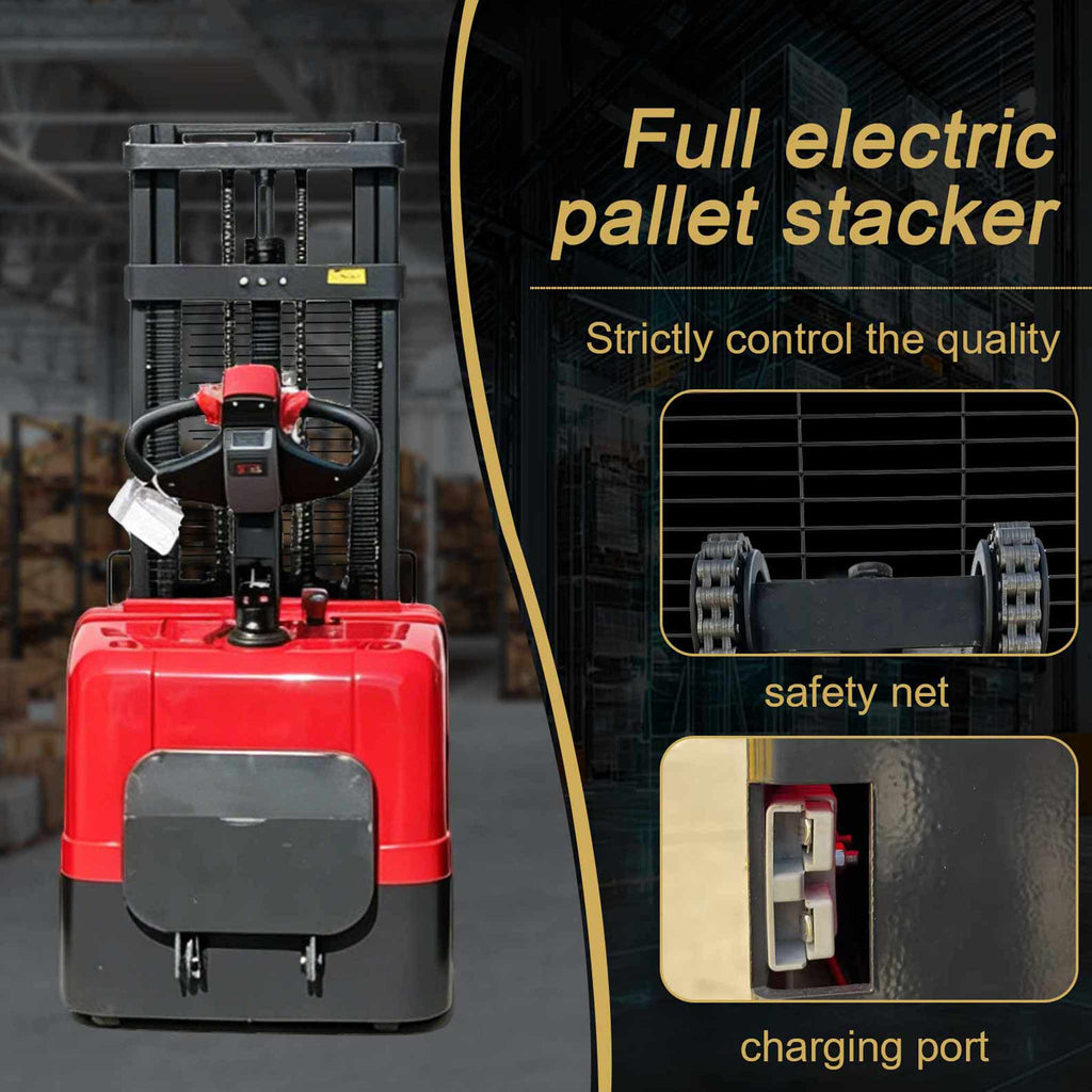 NovaFORKLIFT 4000lb warehouse stacker crane, electric stacker suitable for warehouse, storage room, back-end inventory handling, and general material handling scenarios