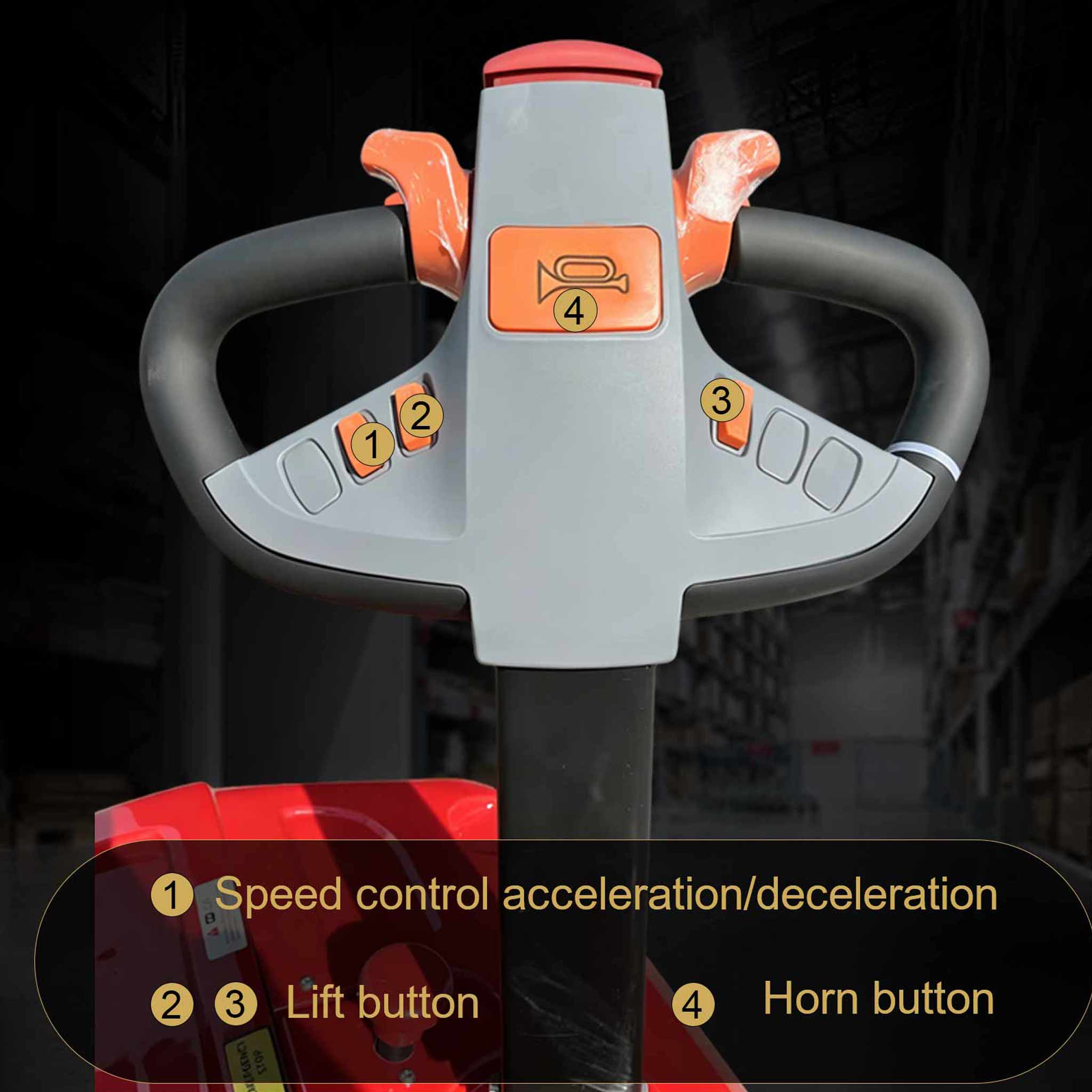NovaFORKLIFT 5500lb electric stacker  Station driving electric stacker truck is suitable for warehouse logistics material handling