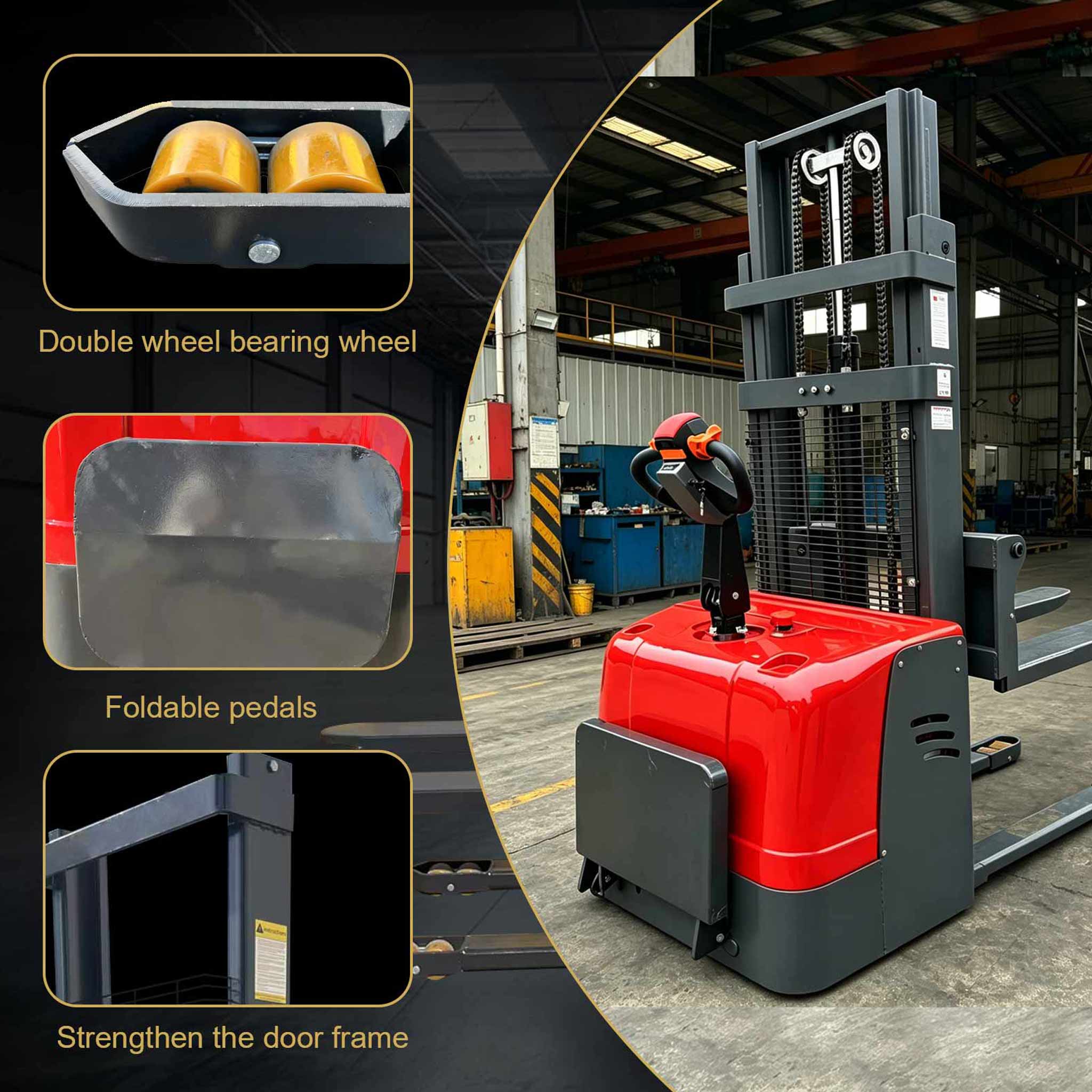 NovaFORKLIFT 2200 pound fully electric station for driving, stacking high vehicles, narrow channels, suitable for electric stacker cranes, suitable for logistics warehouses, etc