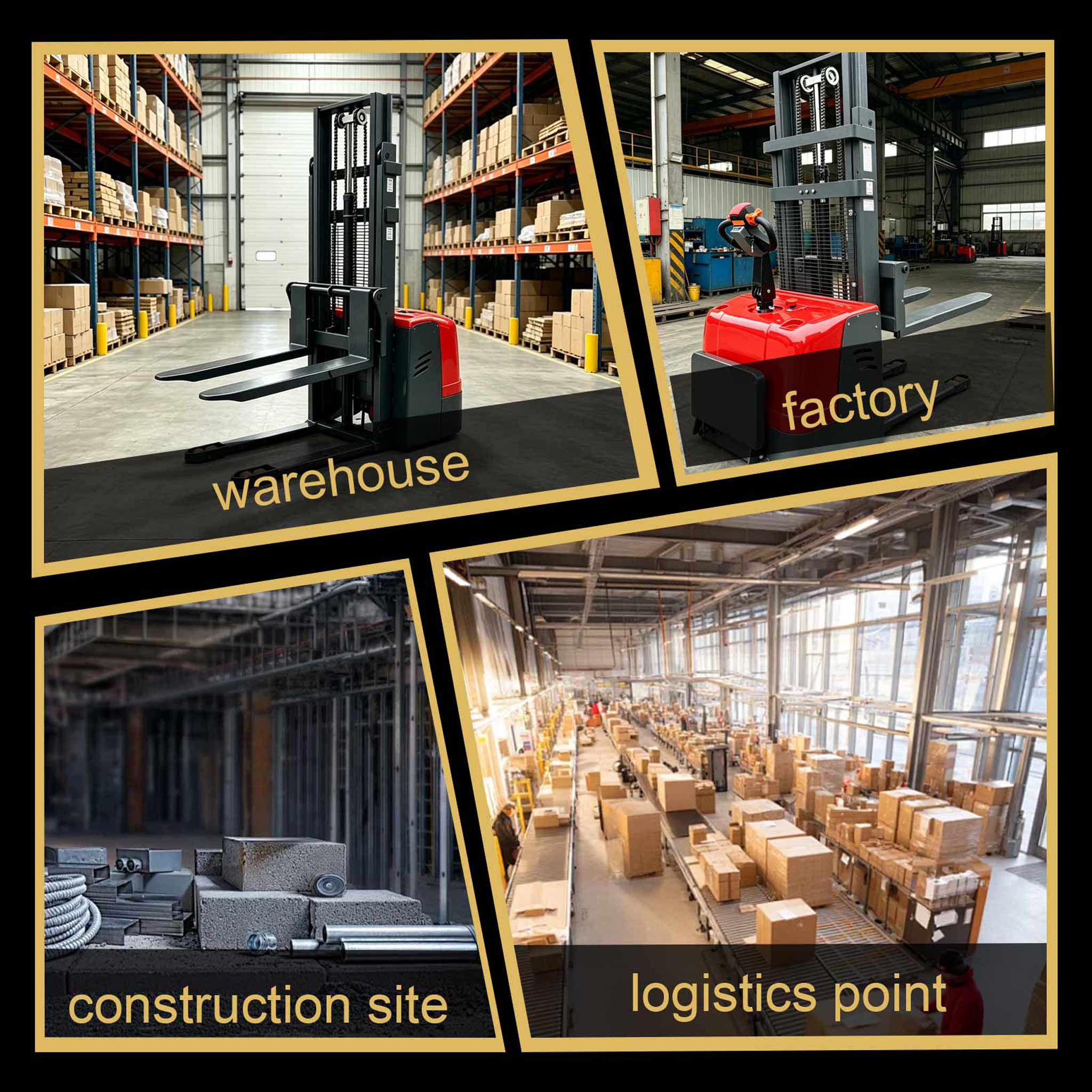NovaFORKLIFT 5500lb electric stacker  Station driving electric stacker truck is suitable for warehouse logistics material handling