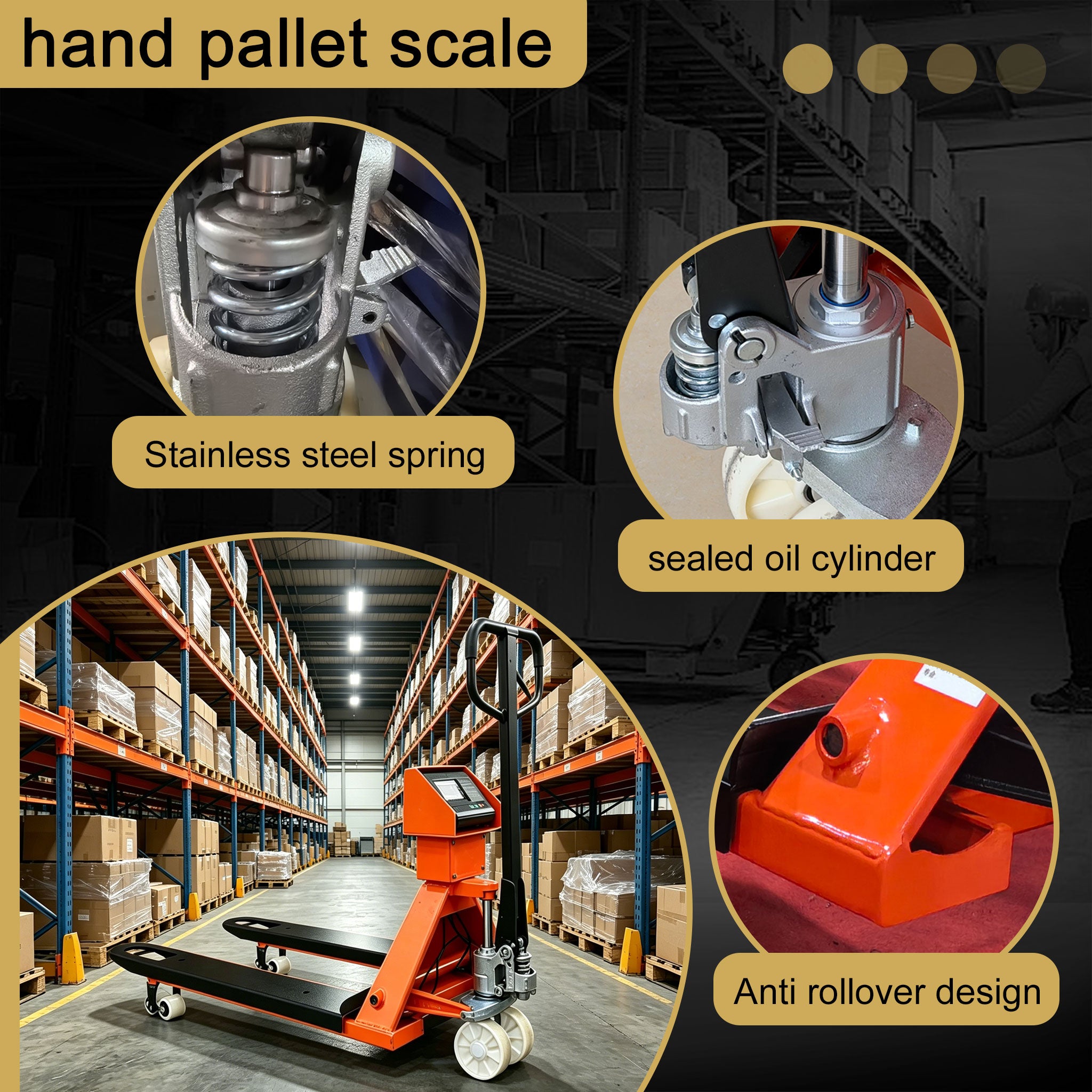 NovaFORKLIFT NovaFORKLIFT 4400 lbs Weighing Pallet Truck  Digital Scale Hand Pallet Jack with LCD Display