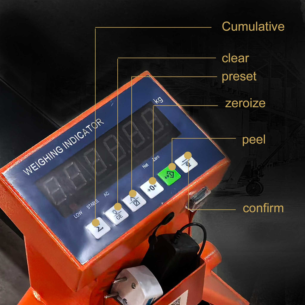 NovaFORKLIFT NovaFORKLIFT 4400 lbs Weighing Pallet Truck  Digital Scale Hand Pallet Jack with LCD Display