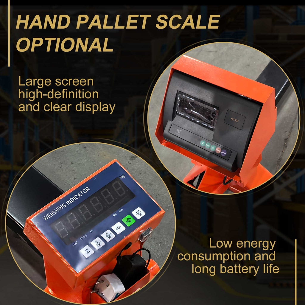 NovaFORKLIFT 5500 lbs Weighing Pallet Truck Heavy-Duty Digital Scale Hand Pallet Jack with LCD Display
