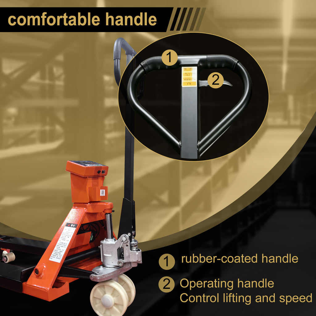 NovaFORKLIFT Weighing Pallet Truck 2200 pound  Heavy Duty Scale Pallet Jack with Digital Display