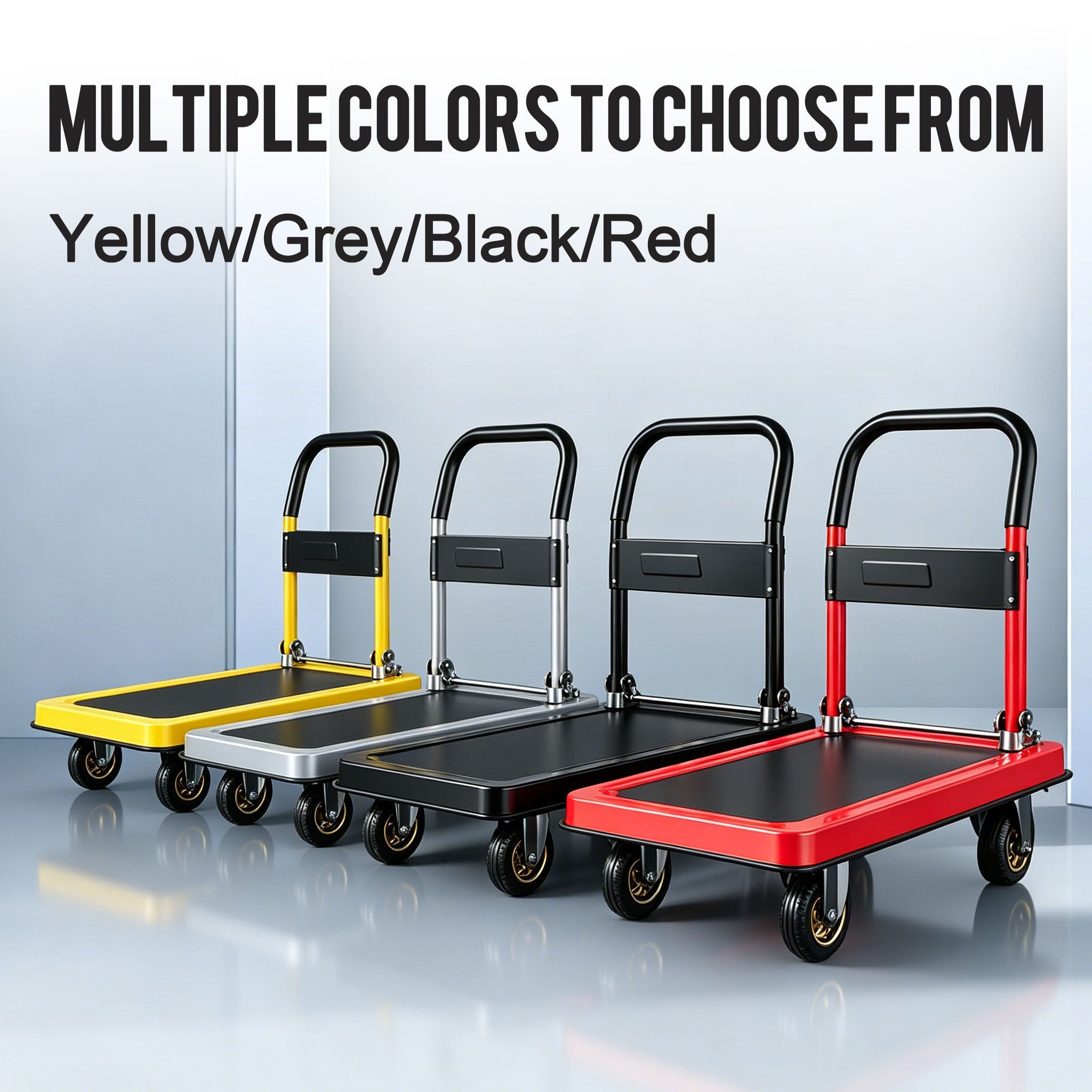 NOVAFKORKLIFT Foldable Multifunctional Small Cart for Household, Commercial, and Industrial Use. Foldable Portable Cart, suitable for various occasions such as warehouses, distribution centers, workshops, garages, large retail stores, and hypermarkets.