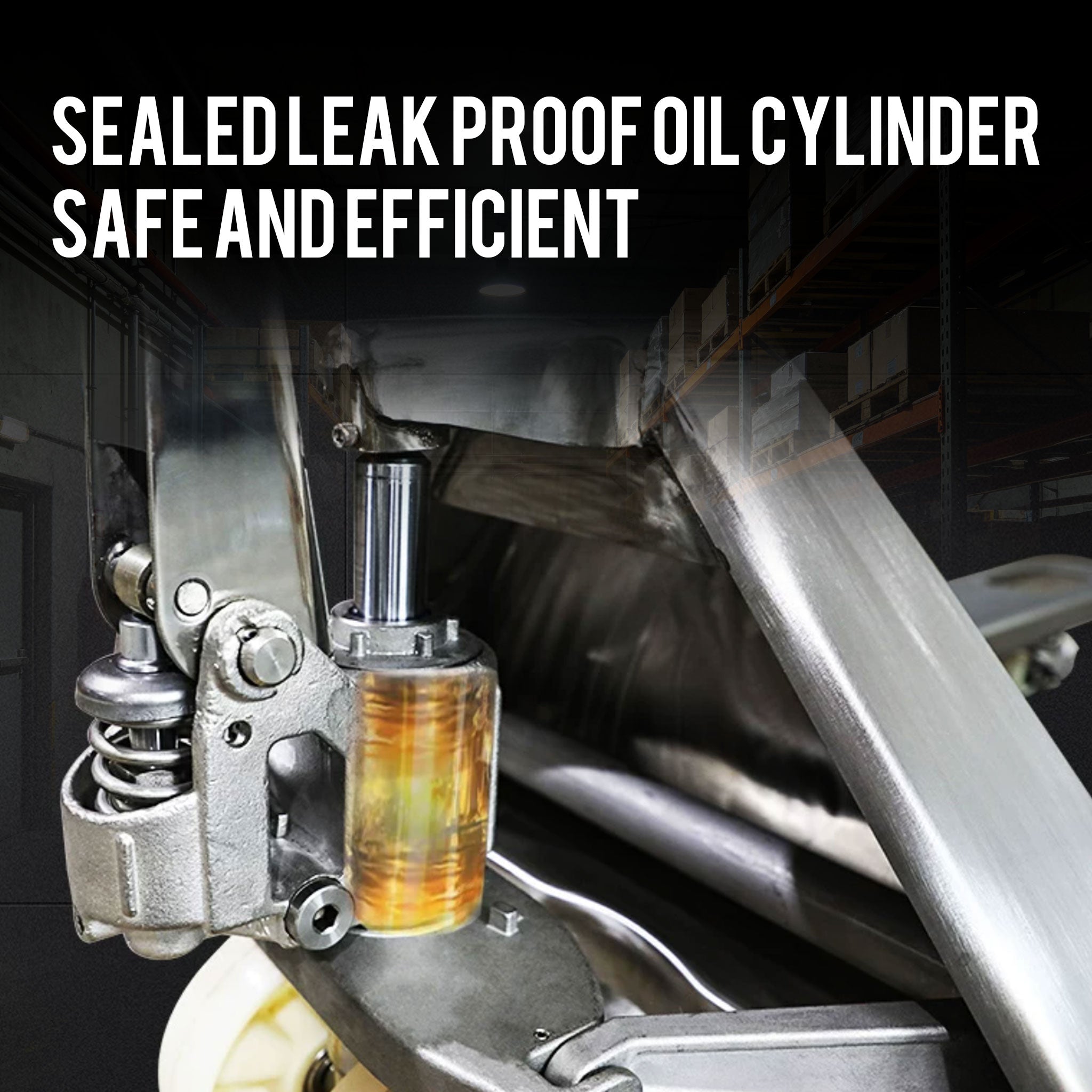 NOVAFORKLIFT stainless steel hydraulic pallet handling truck. Corrosion-resistant stainless steel pallet handling vehicle for refrigerated warehouses and the food industry