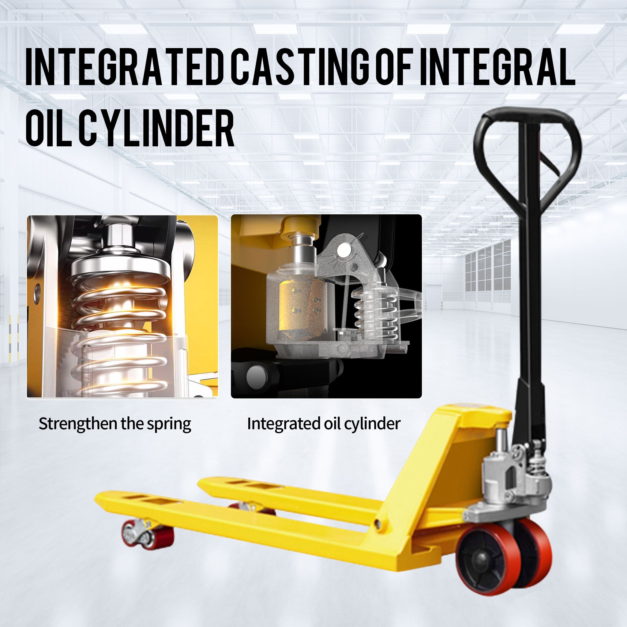 NOVAFORKLIFT Hand Pallet Jack Rubber-Nylon Wheels Warehouse Factory Use