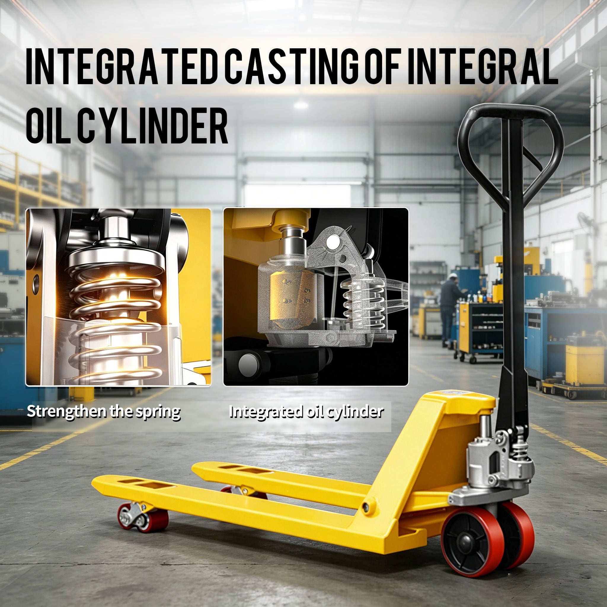 NOVAFORKLIFT 4410lbs Manual Pallet Truck, Manual Hydraulic Pallet Jack with Nylon and Rubber Wheels, Suitable for Warehouse Transport and Material Handling