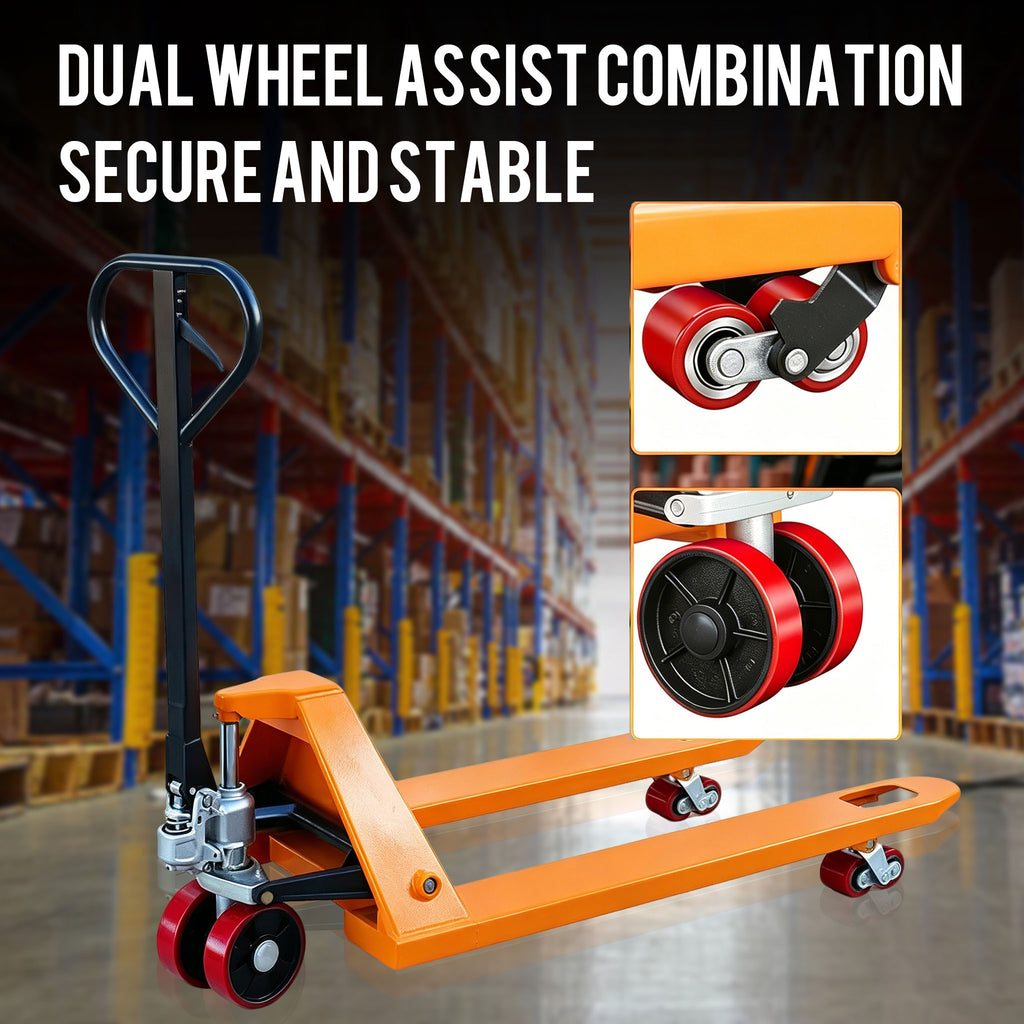 NOVAFORKLIFT 4410lbs Pallet Truck Hydraulic Nylon Rubber Wheels Warehouse