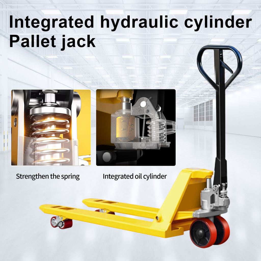 NOVAFORKLIFT Hand Pallet Jack Rubber-Nylon Wheels Warehouse Factory Use