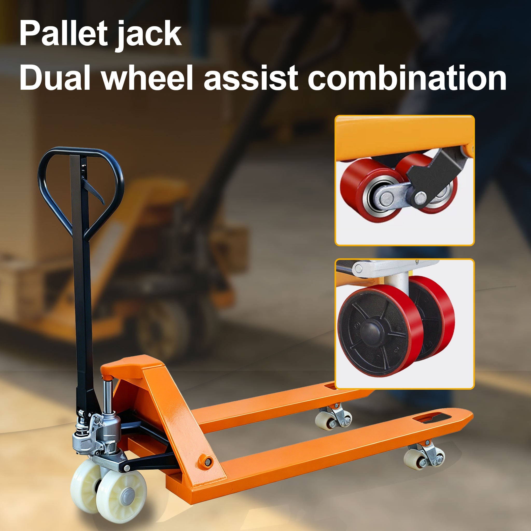 NOVAFORKLIFT 5500lbs Manual Pallet Truck Industrial Warehouse Handling