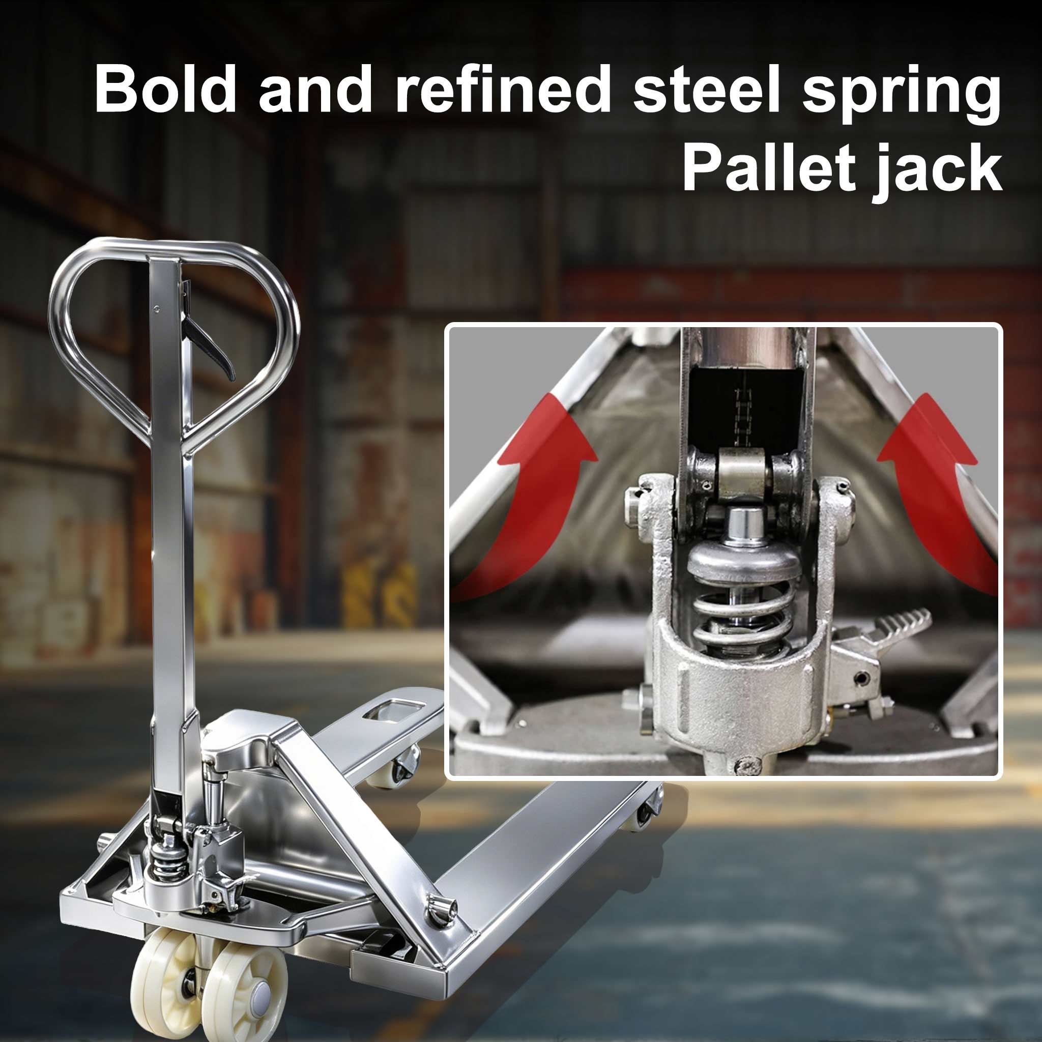NOVAFORKLIFT 6600lb Stainless Steel Pallet Truck Catering Food Enterprises