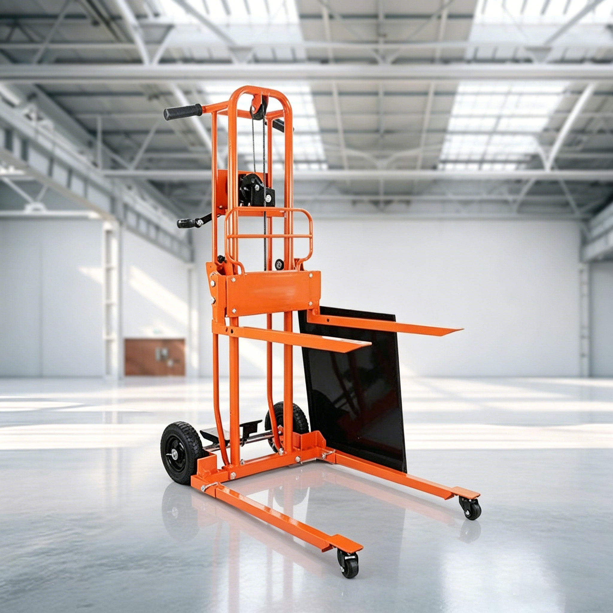 NovaFORKLIFT Winch Stacker | 440 lbs Capacity, Warehouse Lift