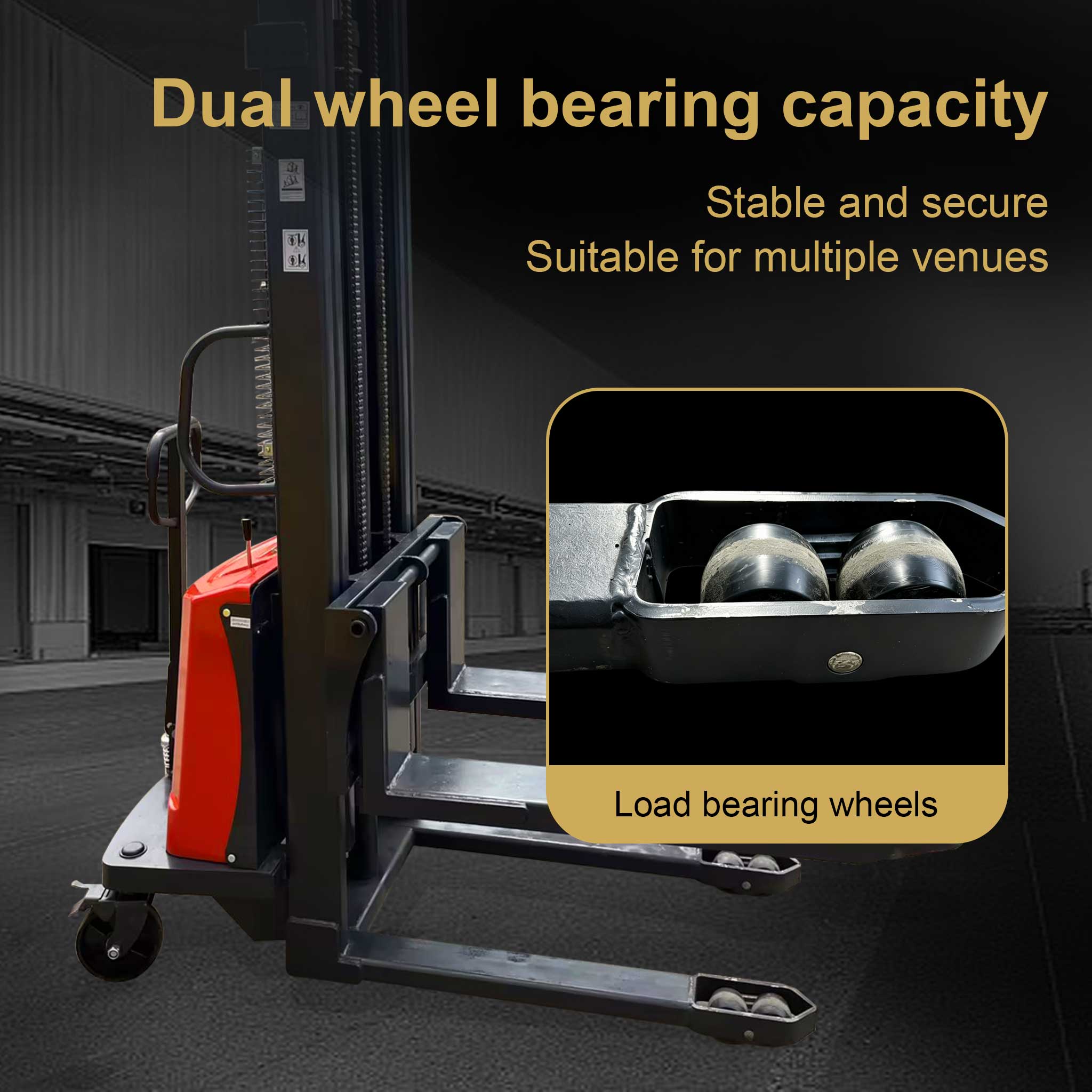 NovaFORKLIFT 4400 lbs Industrial Semi-Electric Stacker for Heavy-Duty Use