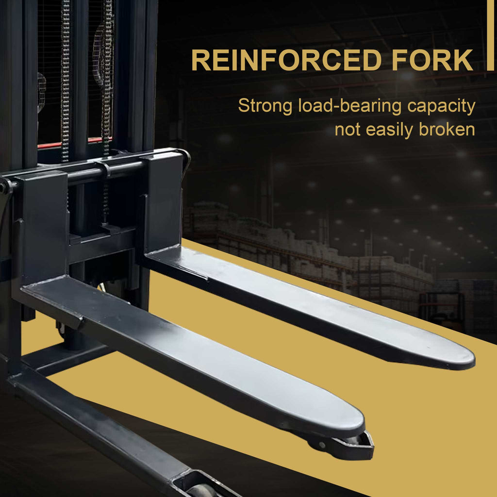 NovaFORKLIFT Semi-Electric Pallet Stacker 2200 lbs Pallet Lift Truck Suitable for warehouse logistics, warehousing and handling
