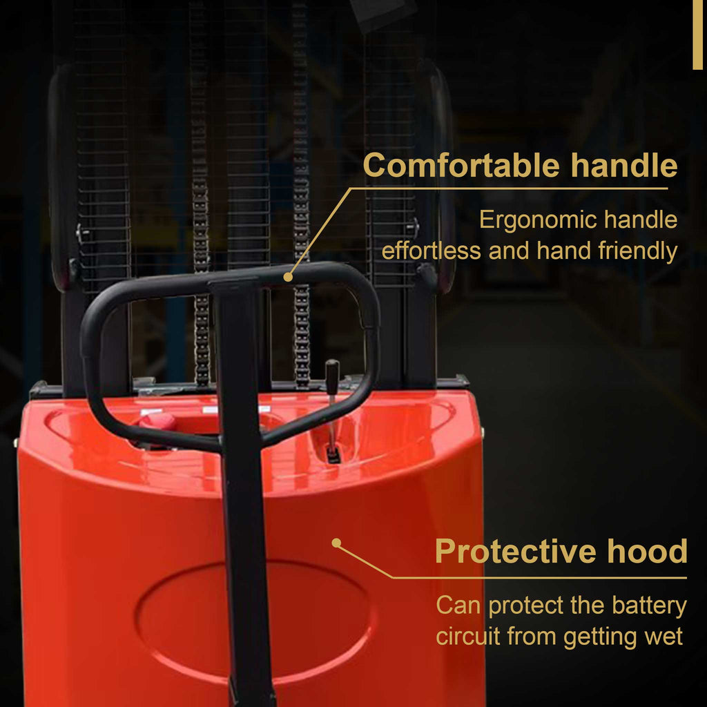 NovaFORKLIFT 4400 lbs Industrial Semi-Electric Stacker for Heavy-Duty Use