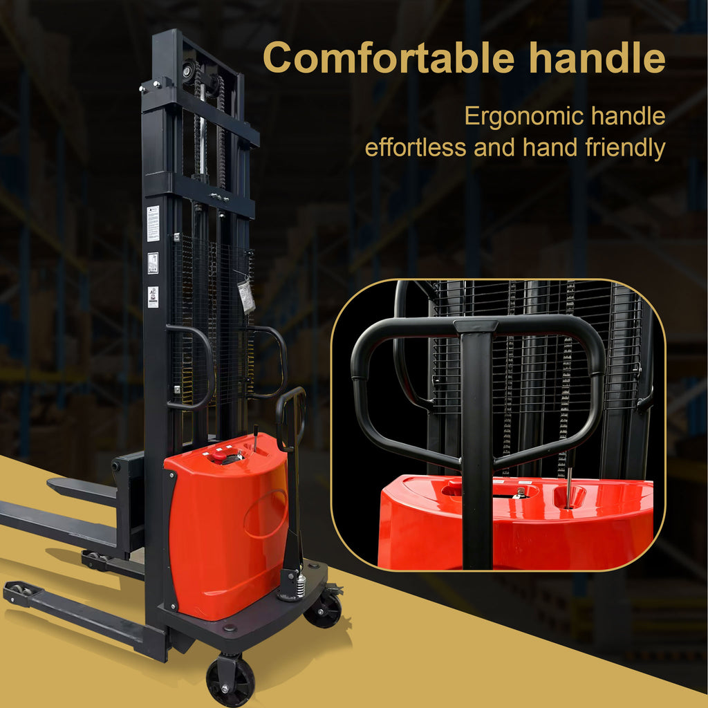 NovaFORKLIFT Semi-Electric Pallet Stacker Heavy-Duty Industrial Warehouse & Logistics