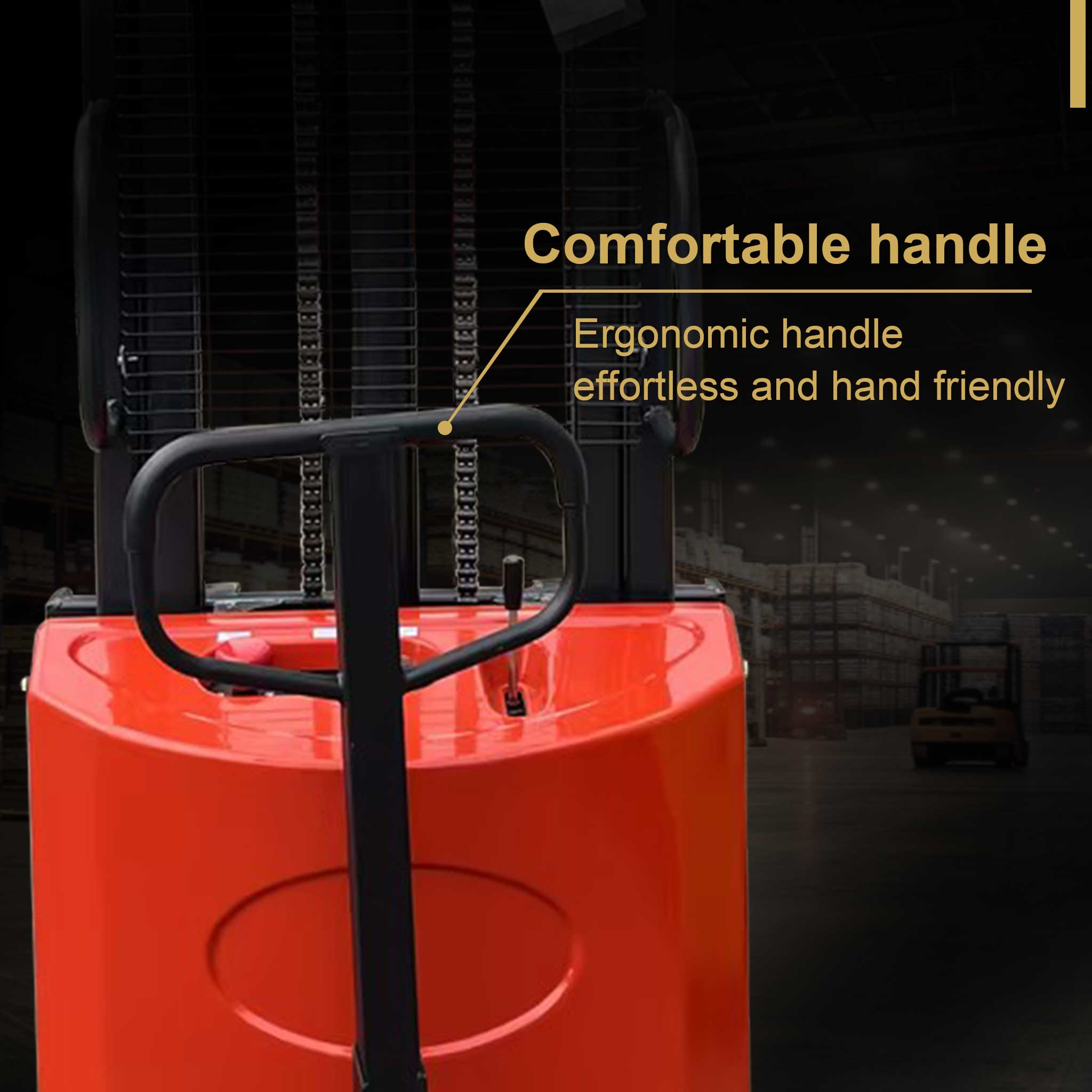 NovaFORKLIFT  3300 lbs Semi-Electric Stacker for Warehouse Material Handling