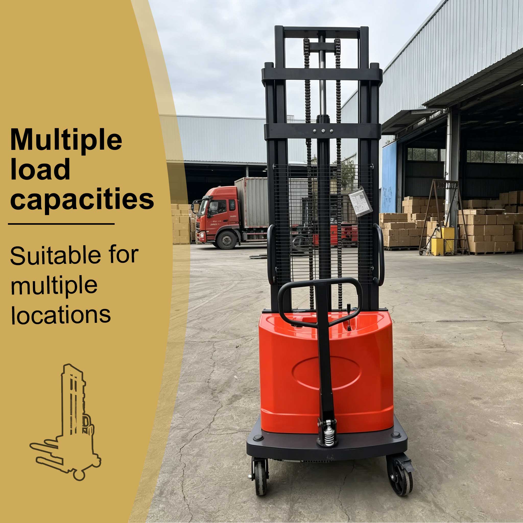NovaFORKLIFT 4400 lbs Industrial Semi-Electric Stacker for Heavy-Duty Use