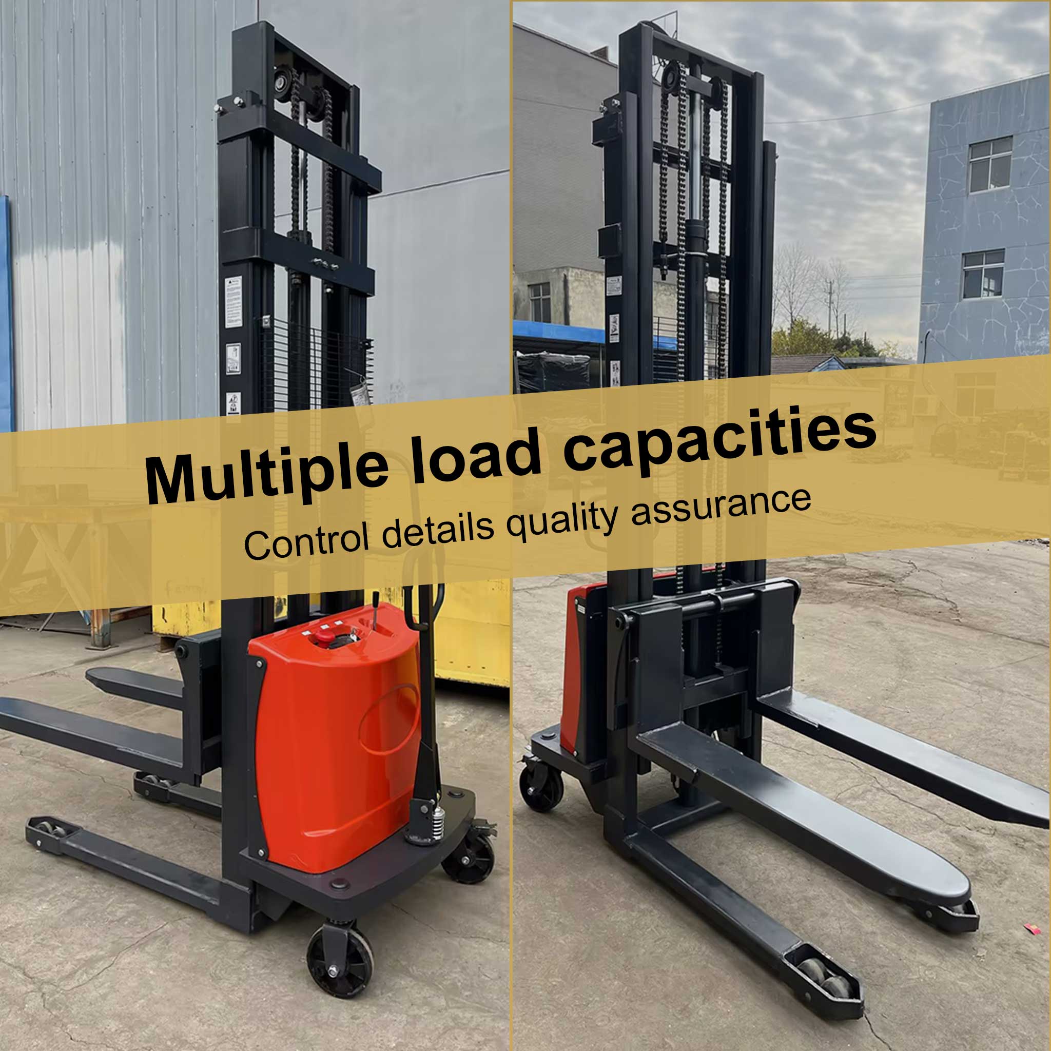 NovaFORKLIFT  3300 lbs Semi-Electric Stacker for Warehouse Material Handling